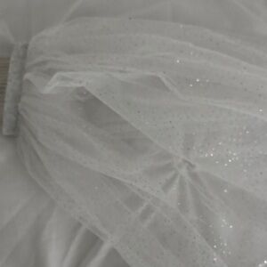 White Sparkly Tulle Wedding Veil